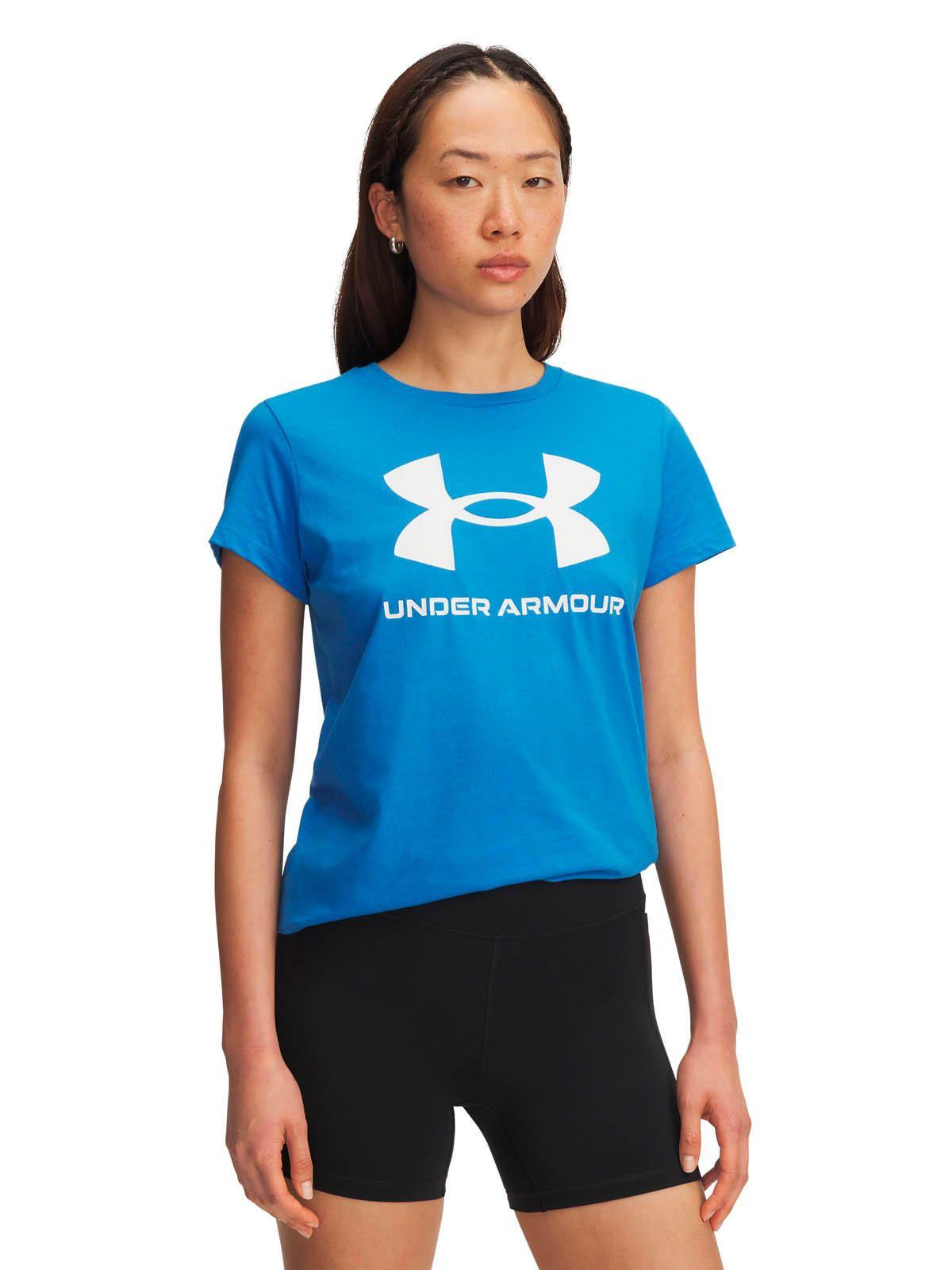 Polera Manga Corta Lifestyle para mujer Rival Logo azul -0