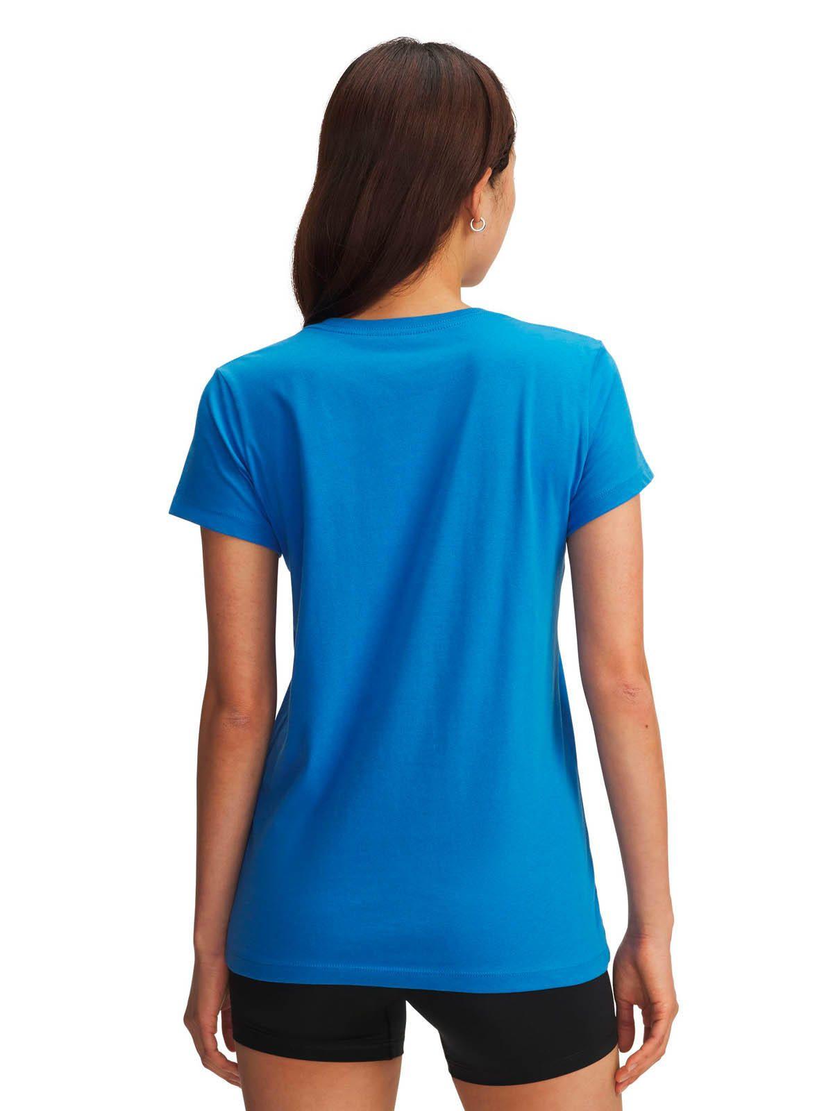 Polera Manga Corta Lifestyle para mujer Rival Logo azul -1