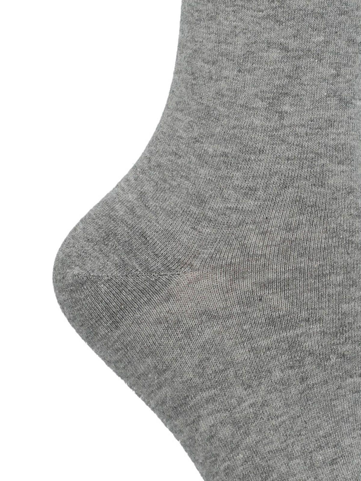 Calcetín Mujer C Cuff Plain Gris Algodón-1