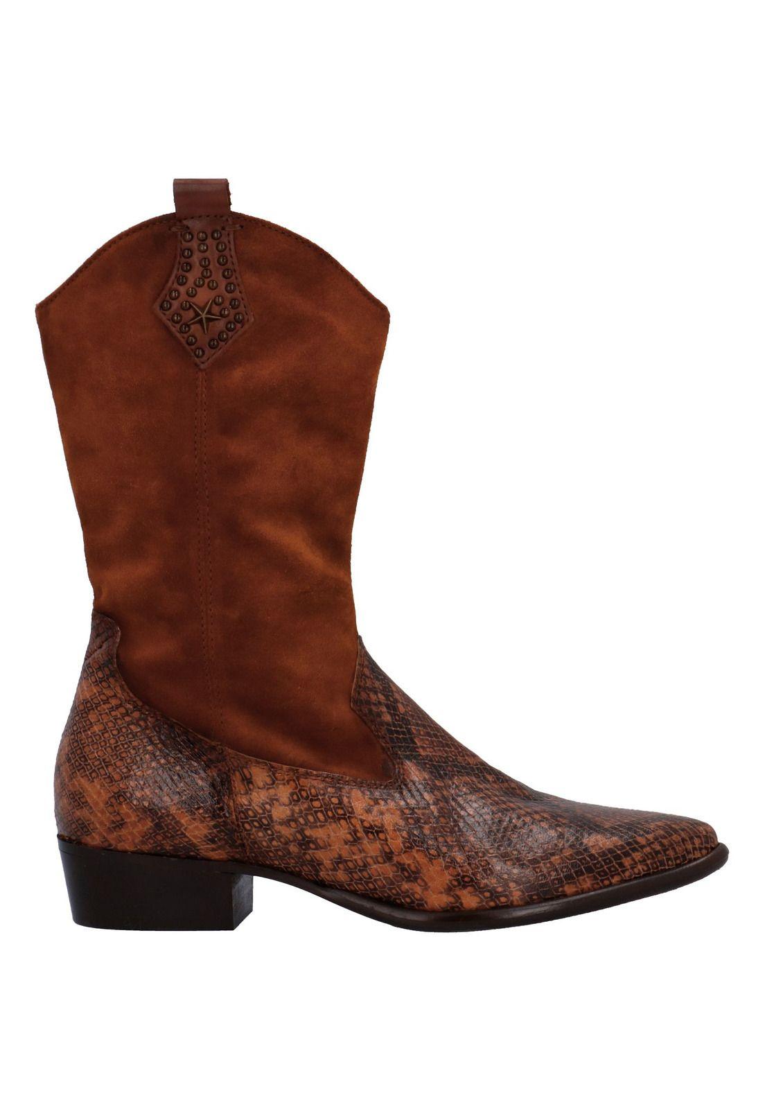 Bota Mujer Cuero Reese Café-1