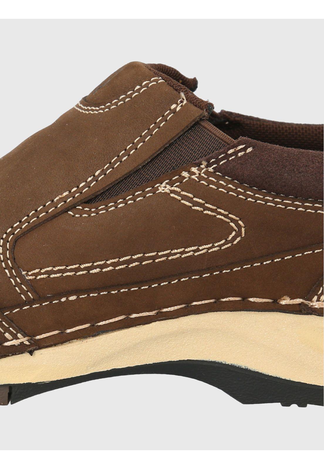 Zapato Cuero Café Oscuro Hombre Vigor -6