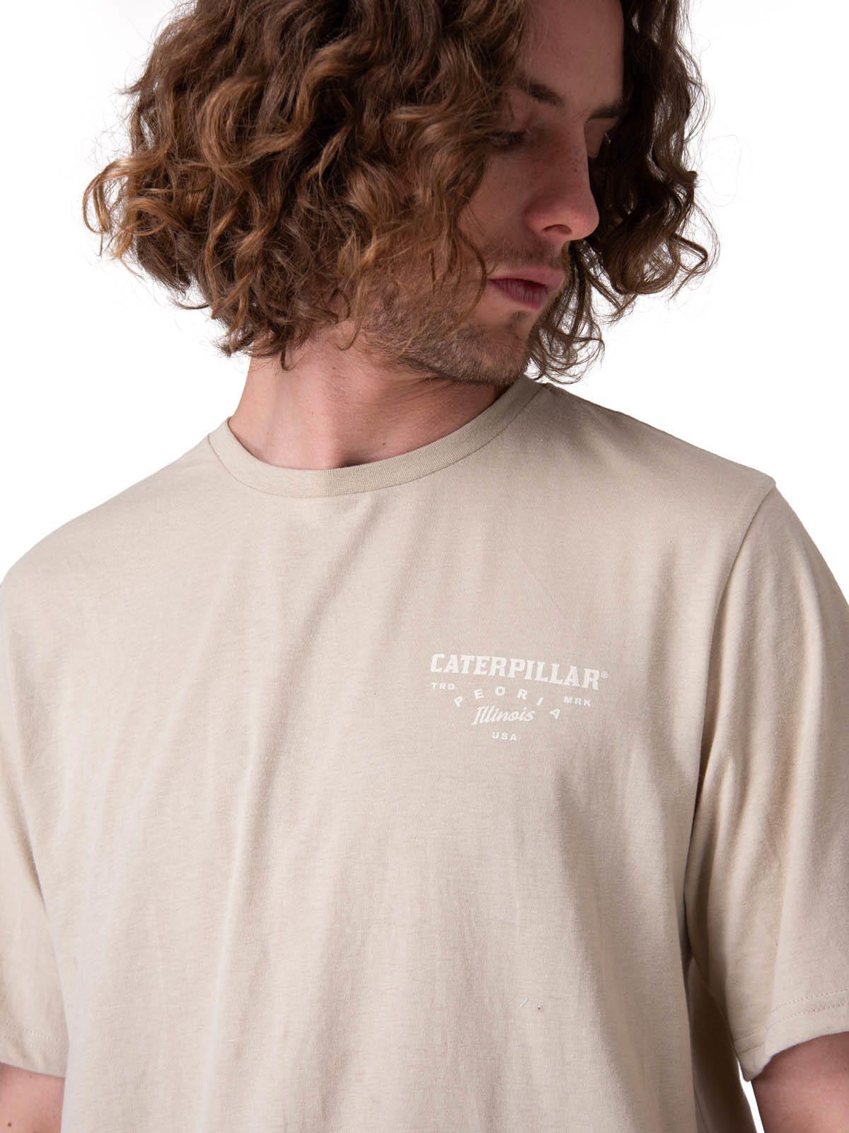 Polera Manga Corta Heritage Peoria Grap Hombre Beige-3
