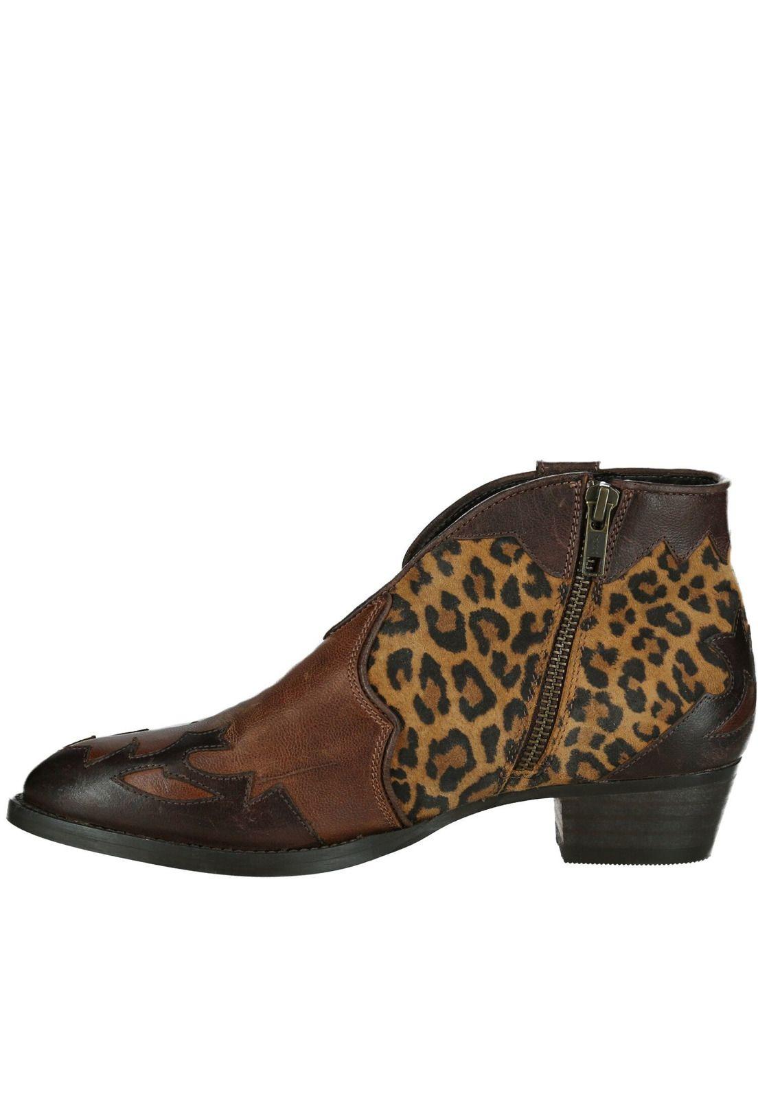 Botin Cuero Ruffina Café-4