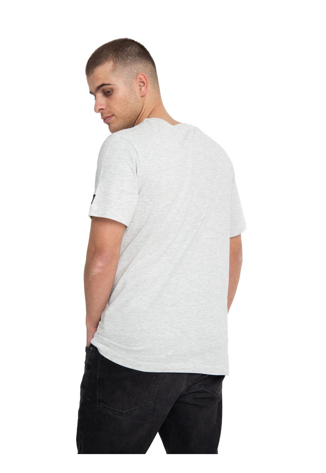 Polera Manga Corta Hombre Essential Gris-3