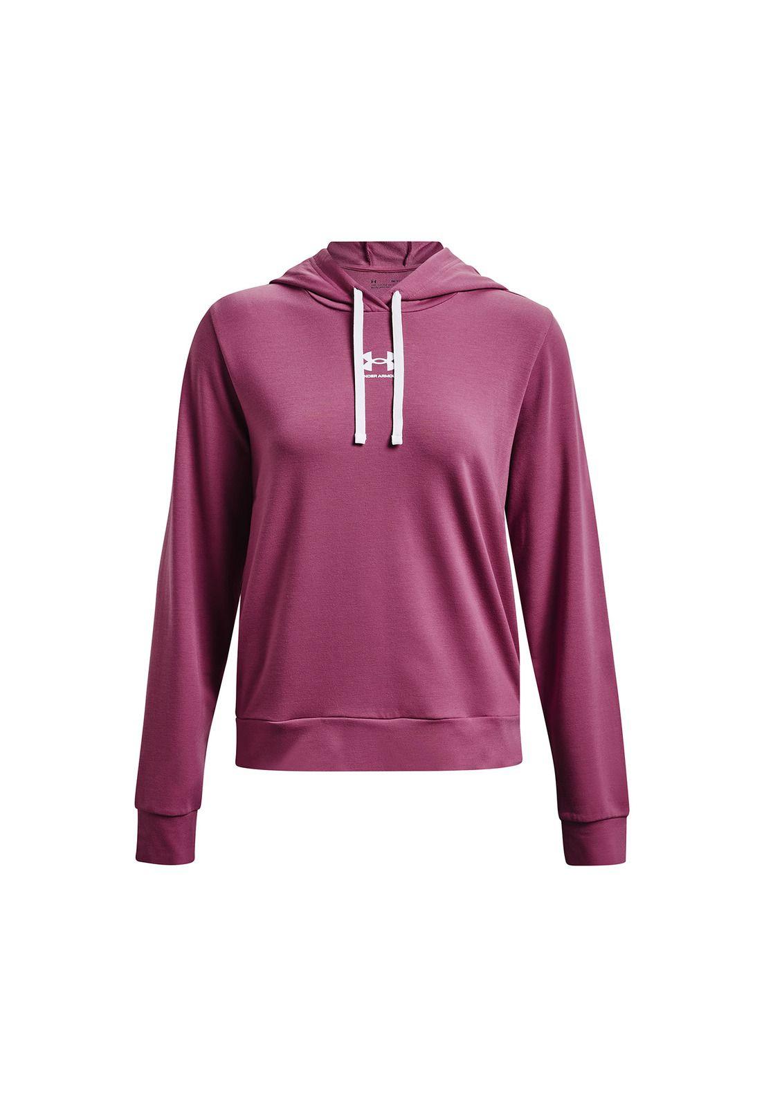 Polerón Mujer Rival Terry Hoodie Rosa-0