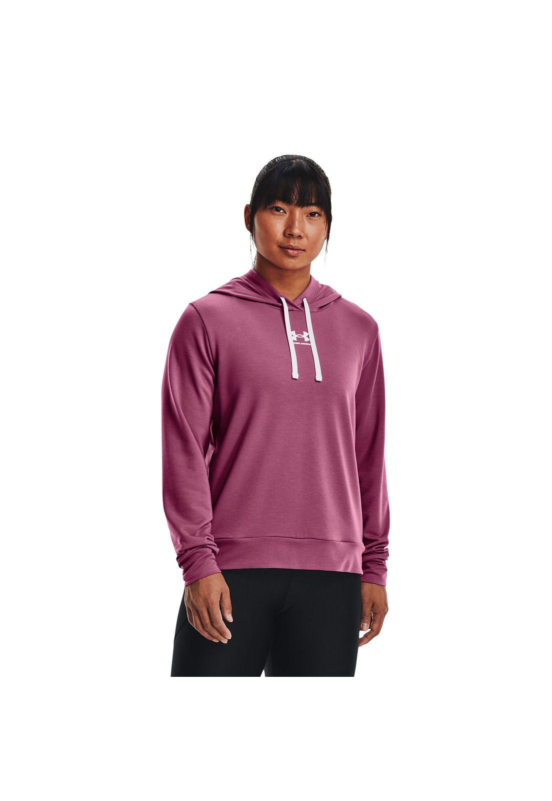 Polerón Mujer Rival Terry Hoodie Rosa-2