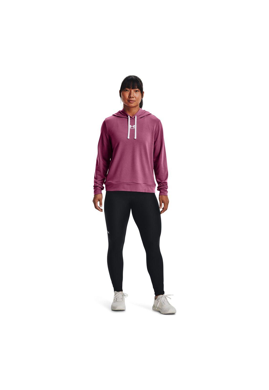 Polerón Mujer Rival Terry Hoodie Rosa-4