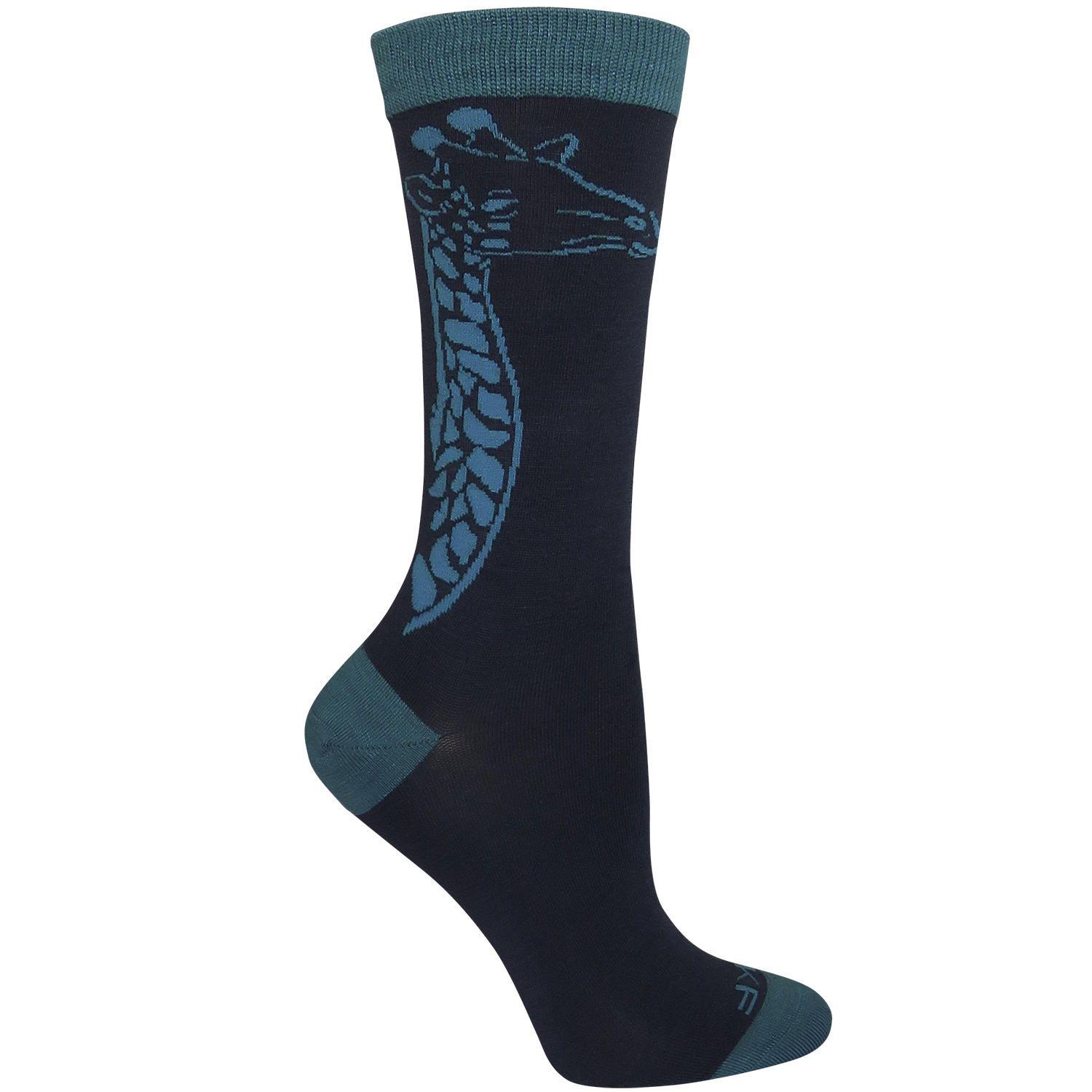 Calcetin Bambú Mujer Giraffe Azul Rockford-0