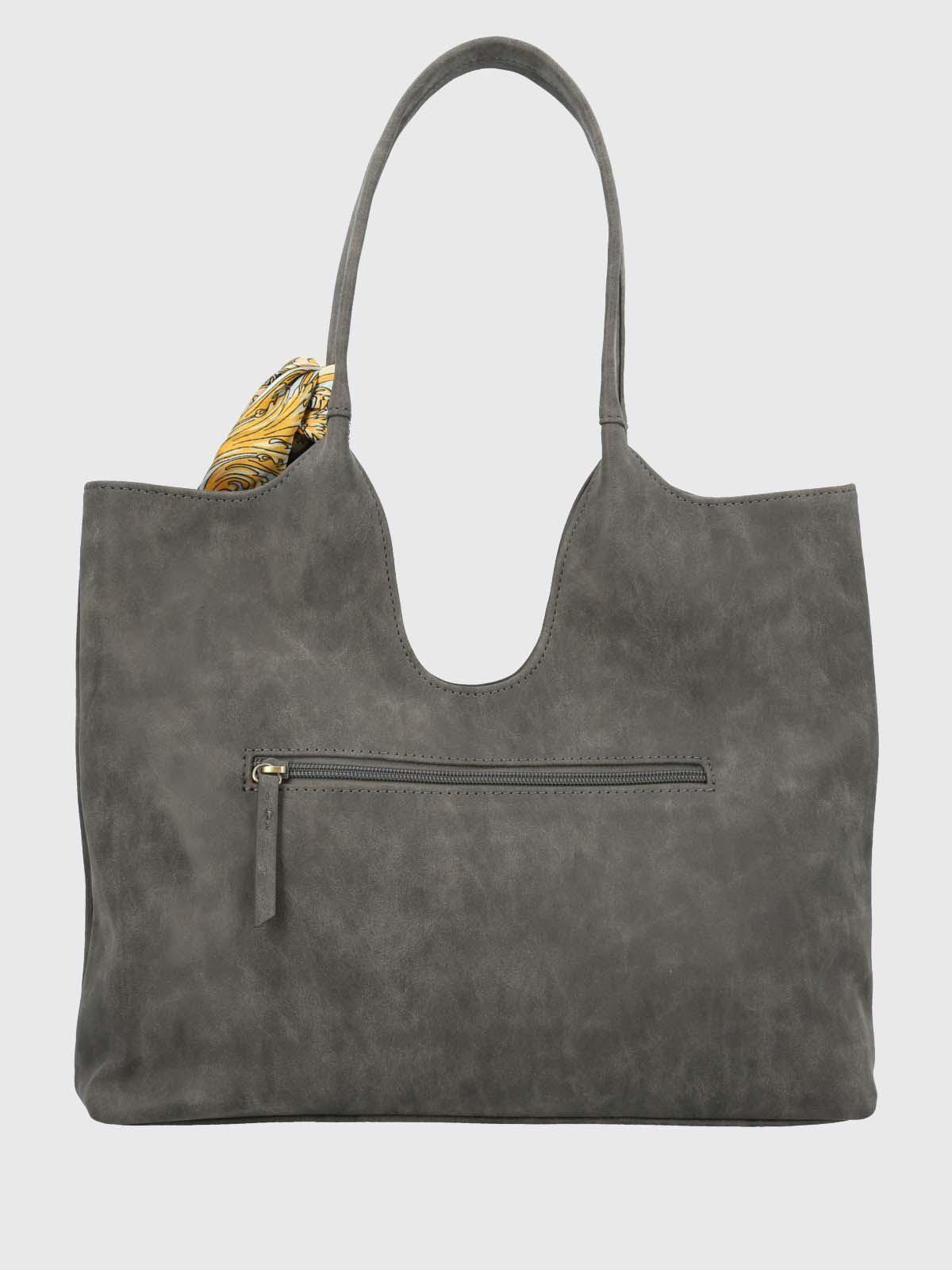 Cartera Ecocuero Mujer Donna Bag Gris-2