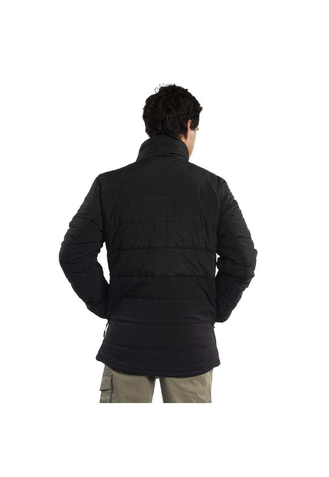 Parka Hombre Zipper Block Negro-2