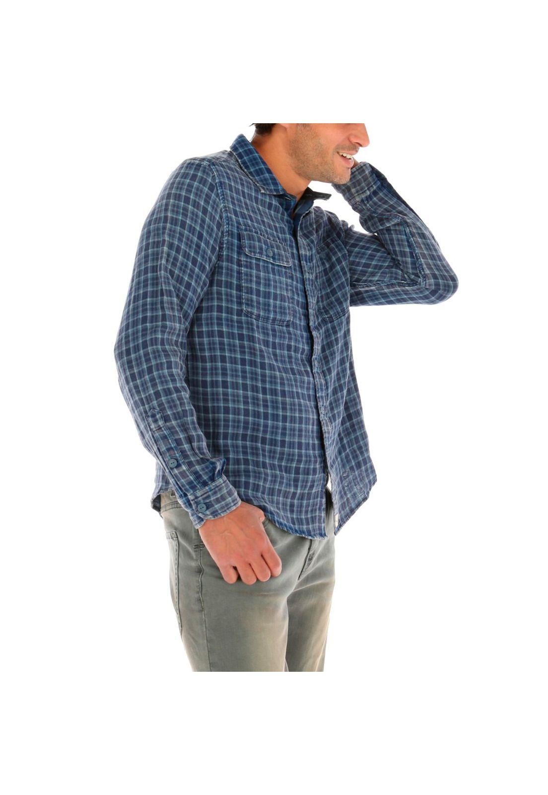 Camisa Doble Rockford Azul-3