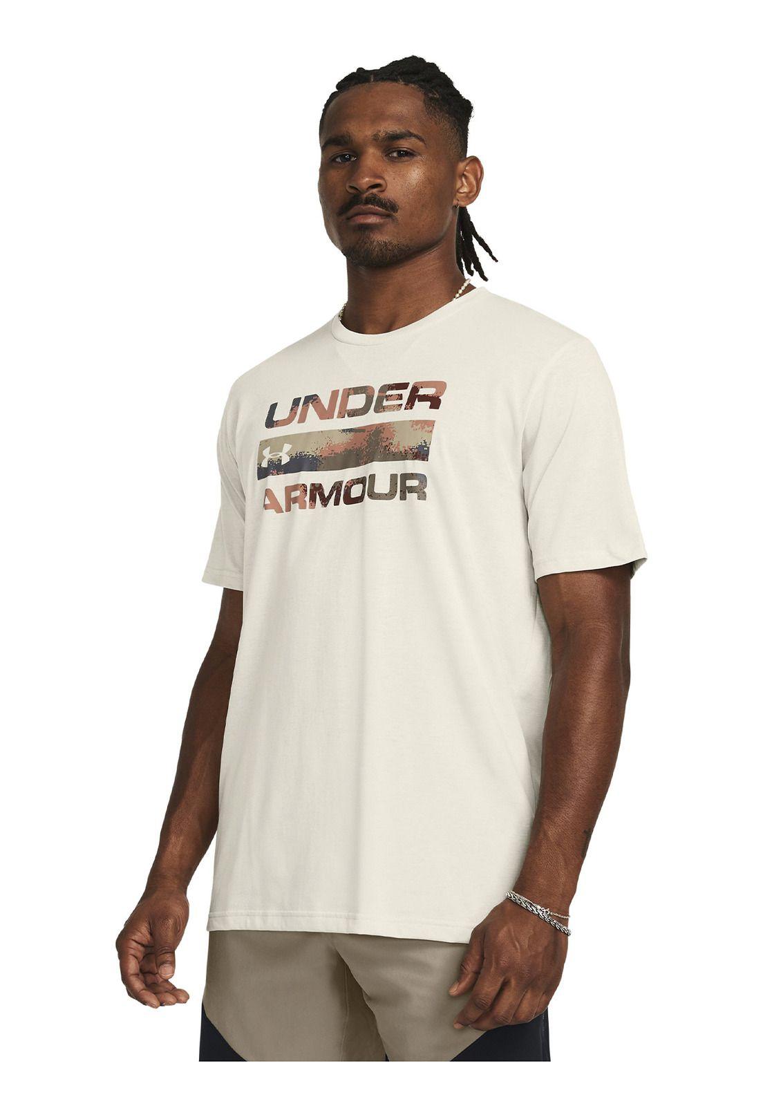 Polera UA Stacked hombre Blanco-3