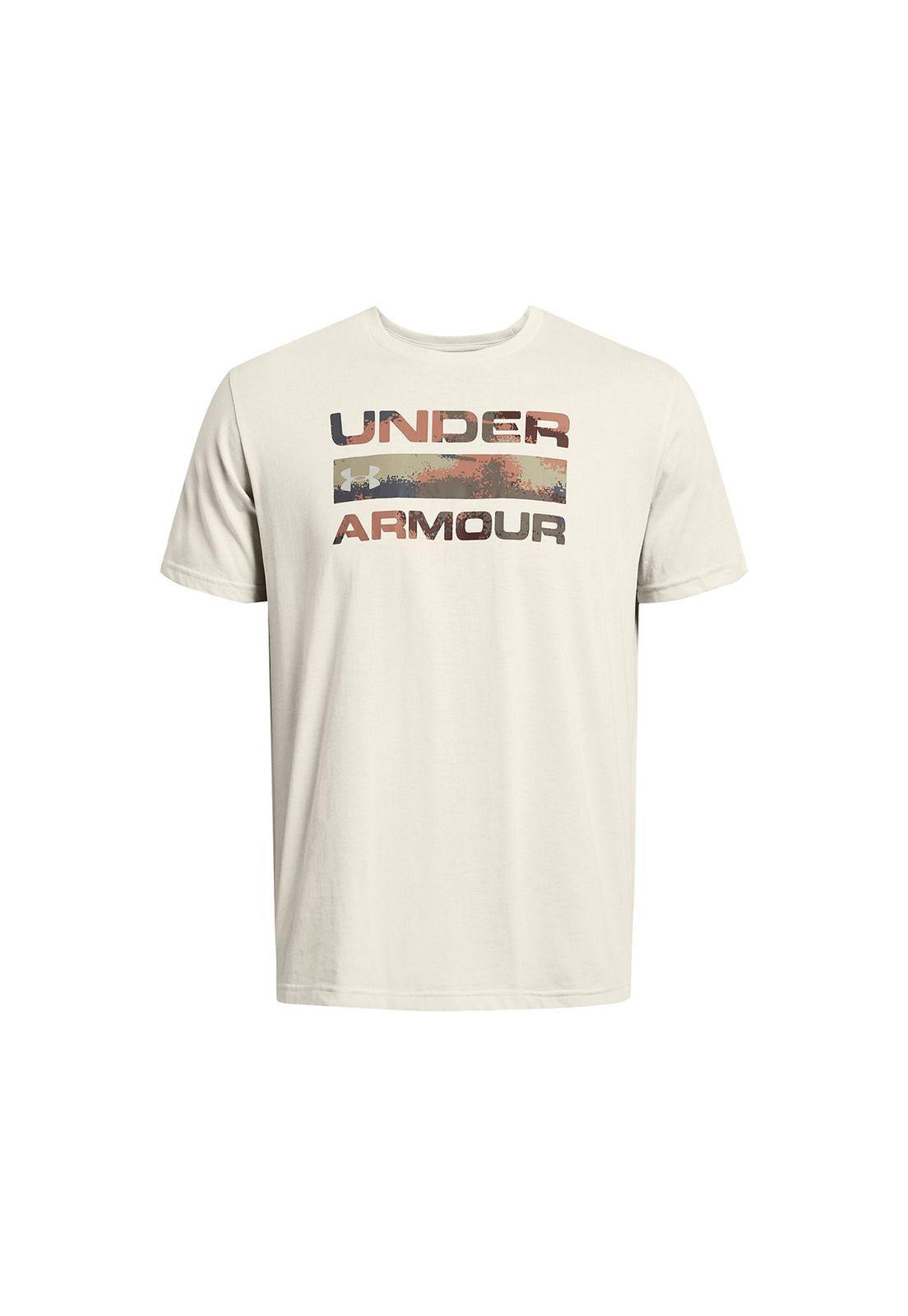 Polera UA Stacked hombre Blanco-0