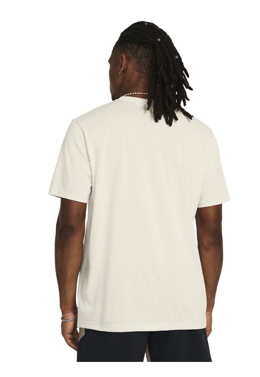 Polera UA Stacked hombre Blanco-4