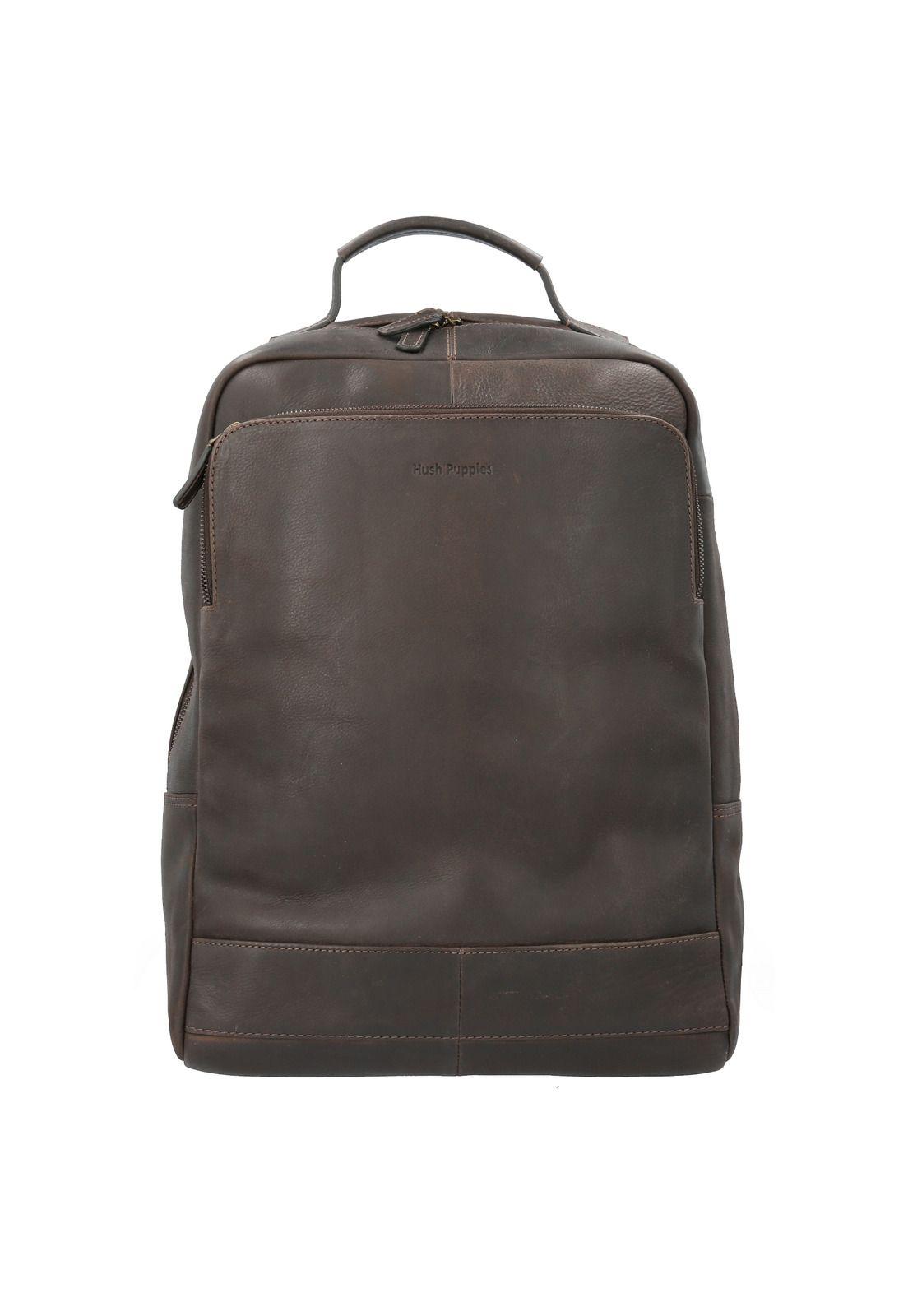 Mochila Cuero Hombre Thu Biggs Back Café-0