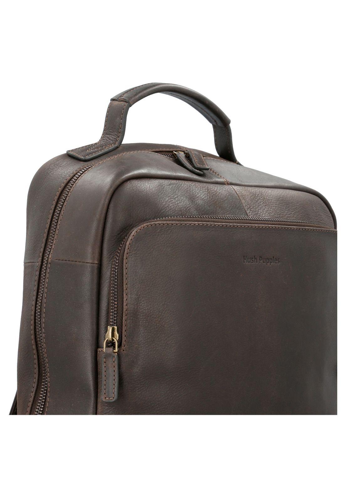 Mochila Cuero Hombre Thu Biggs Back Café-3