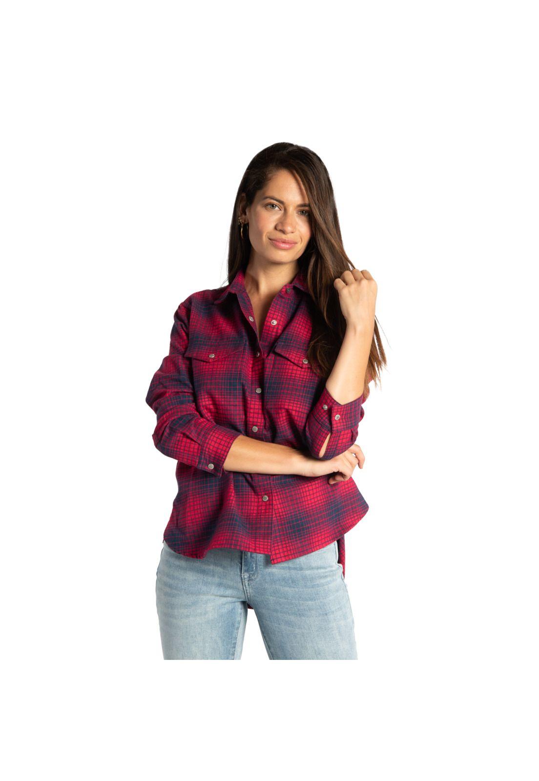 Blusa Manga Larga Mujer W Fdtn Boyfriend Ls Rojo-0