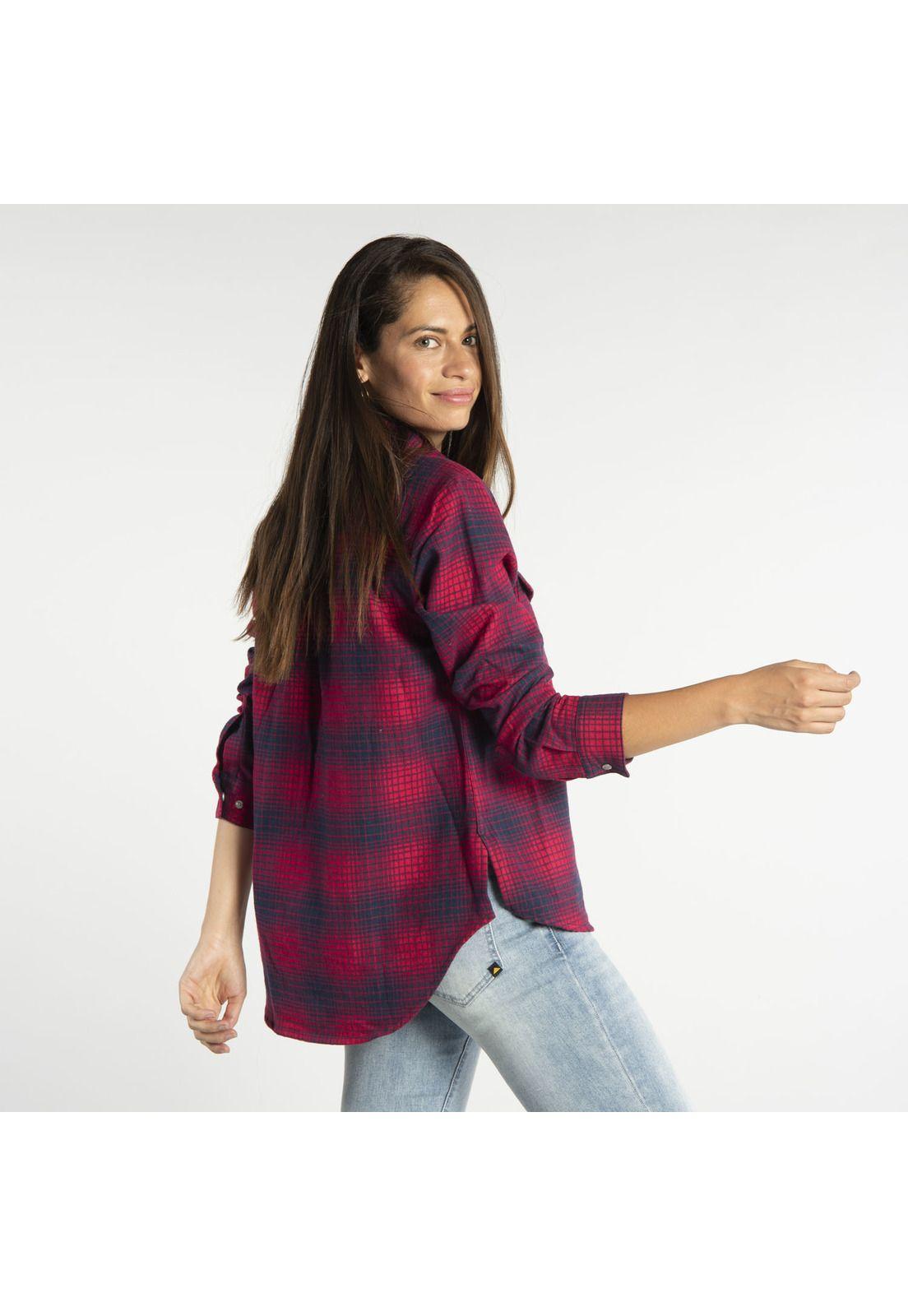 Blusa Manga Larga Mujer W Fdtn Boyfriend Ls Rojo-1