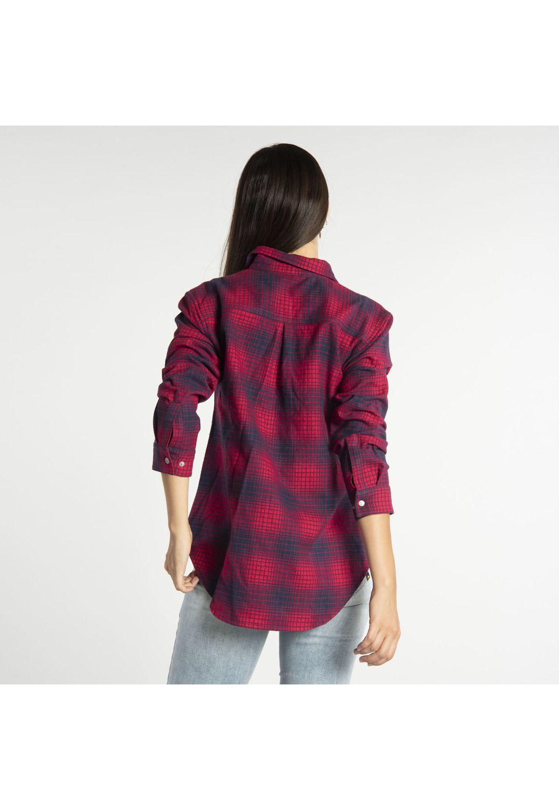 Blusa Manga Larga Mujer W Fdtn Boyfriend Ls Rojo-2