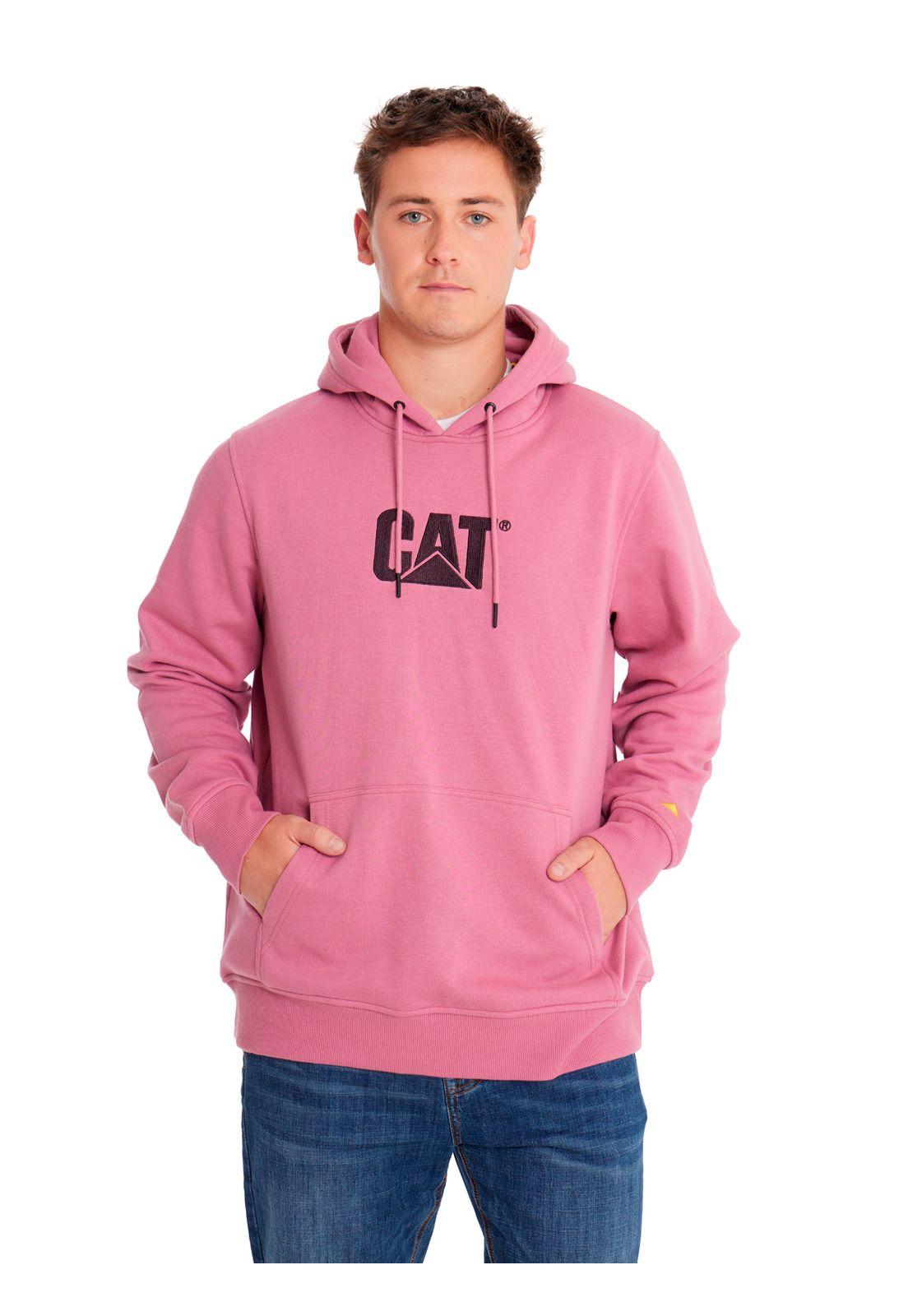 Polerón Unisex Fleece Cat Logo Pullover Rosado-1
