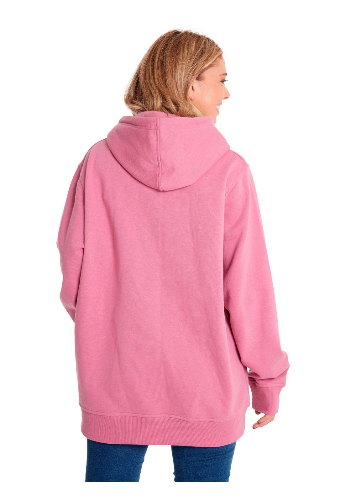 Polerón Unisex Fleece Cat Logo Pullover Rosado-6