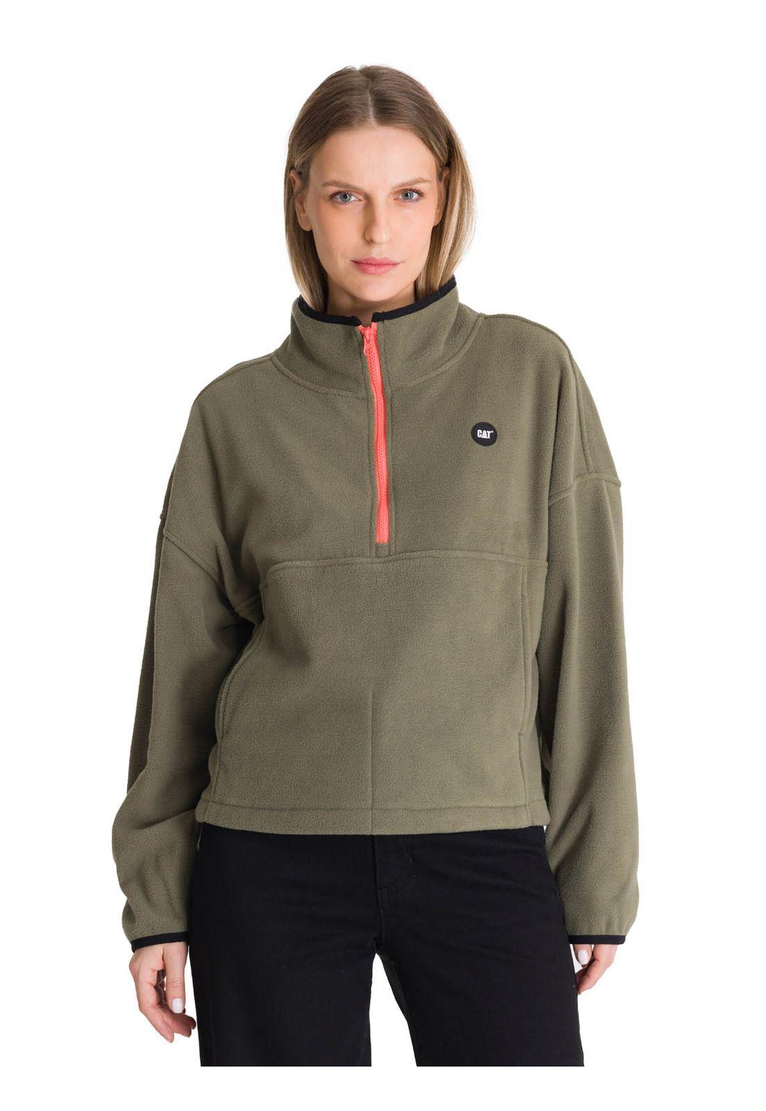 Polar Fleece Mujer Boxy Oversized Verde-0