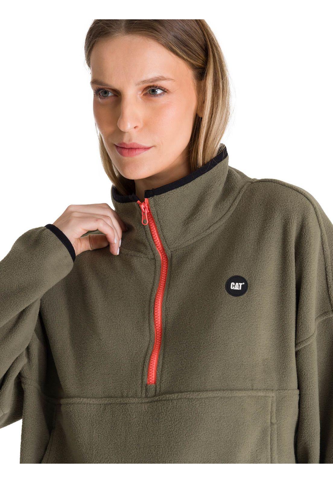 Polar Fleece Mujer Boxy Oversized Verde-4