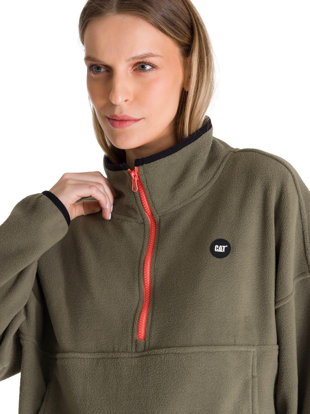 Polar Fleece Mujer Boxy Oversized Verde-4