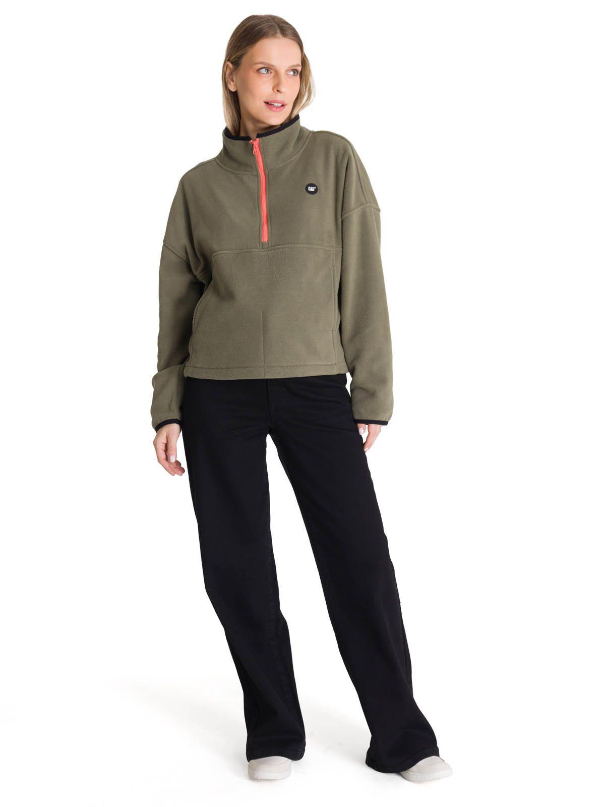 Polar Fleece Mujer Boxy Oversized Verde-5