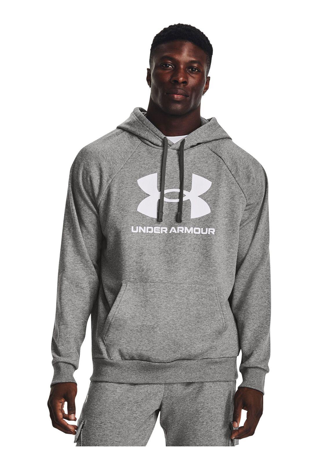 Polerón UA Rival para Hombre Gris-3
