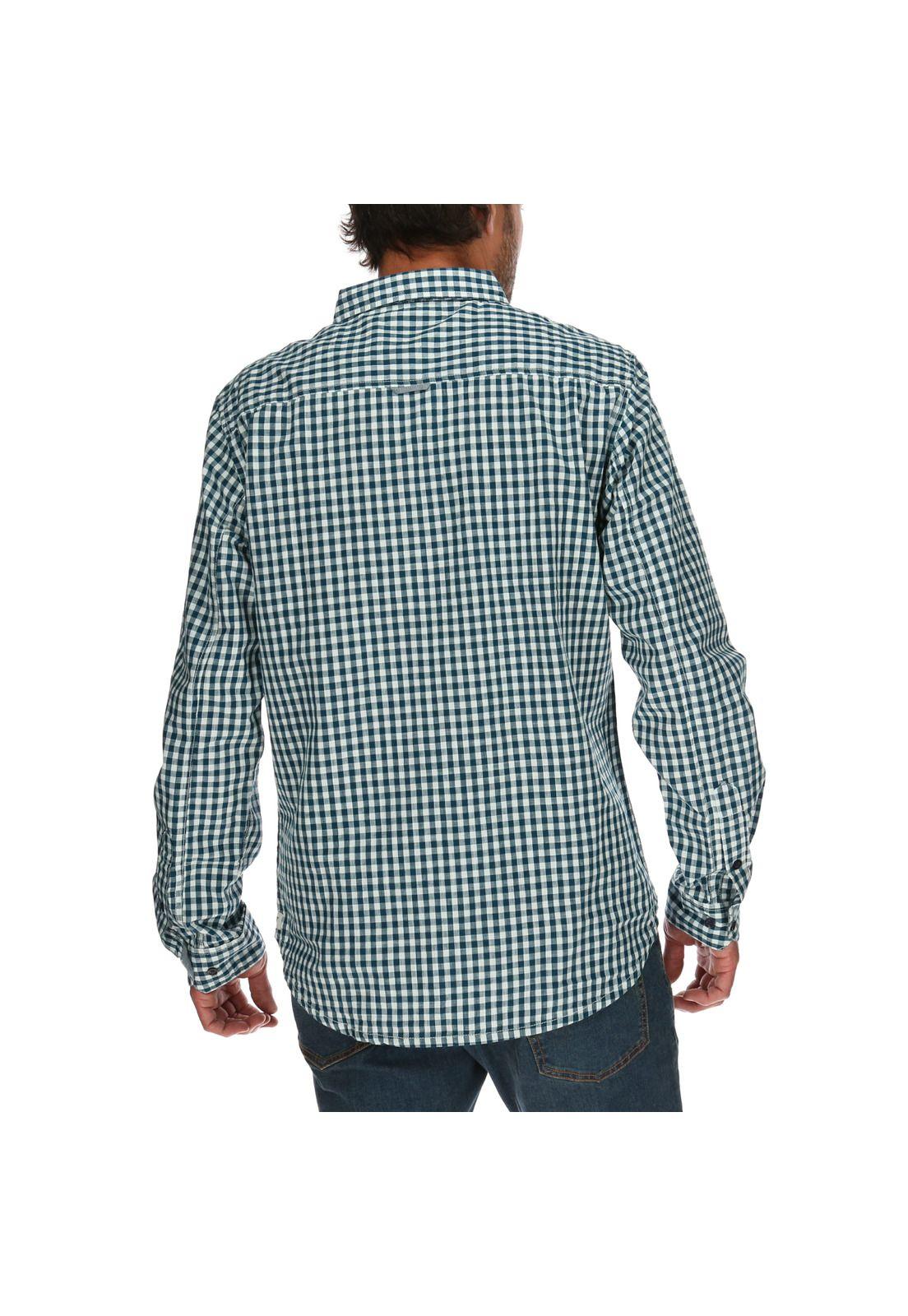 Camisa Hombre Foundation Gingham Azul-2