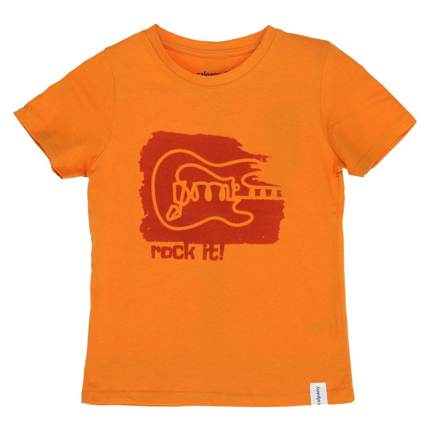 Polera M/C Niño Guitar Naranjo-0