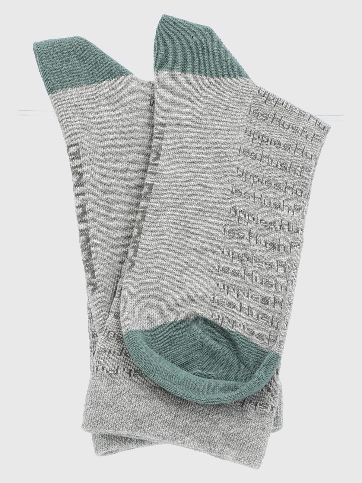 Calcetin Algodón Mujer C Cuff Hush Gris-1