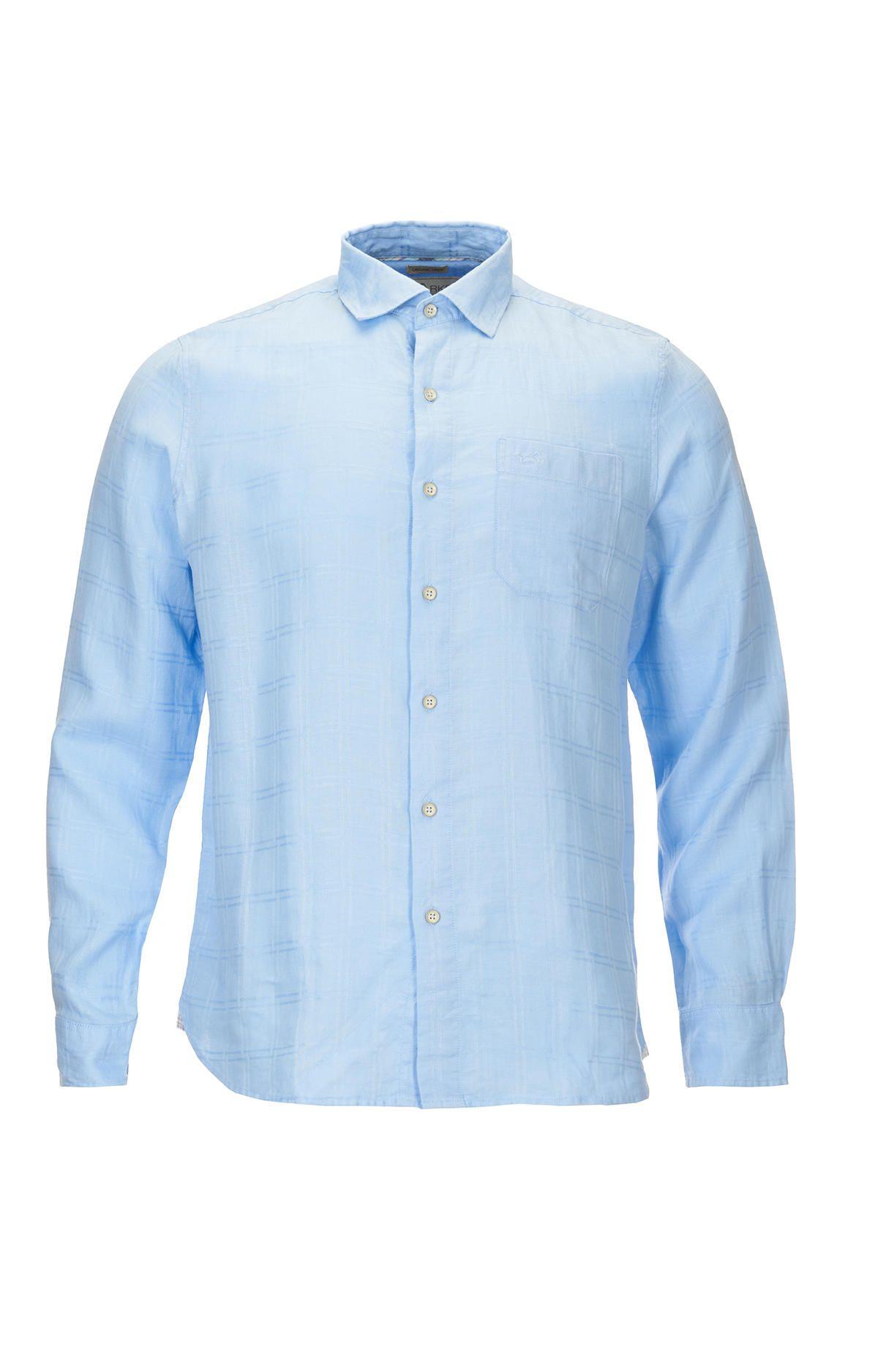 Camisa Lino Orgánico Hombre Linendobby Celeste-0