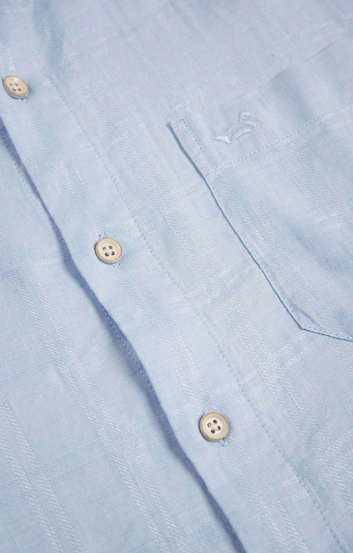 Camisa Lino Orgánico Hombre Linendobby Celeste-1