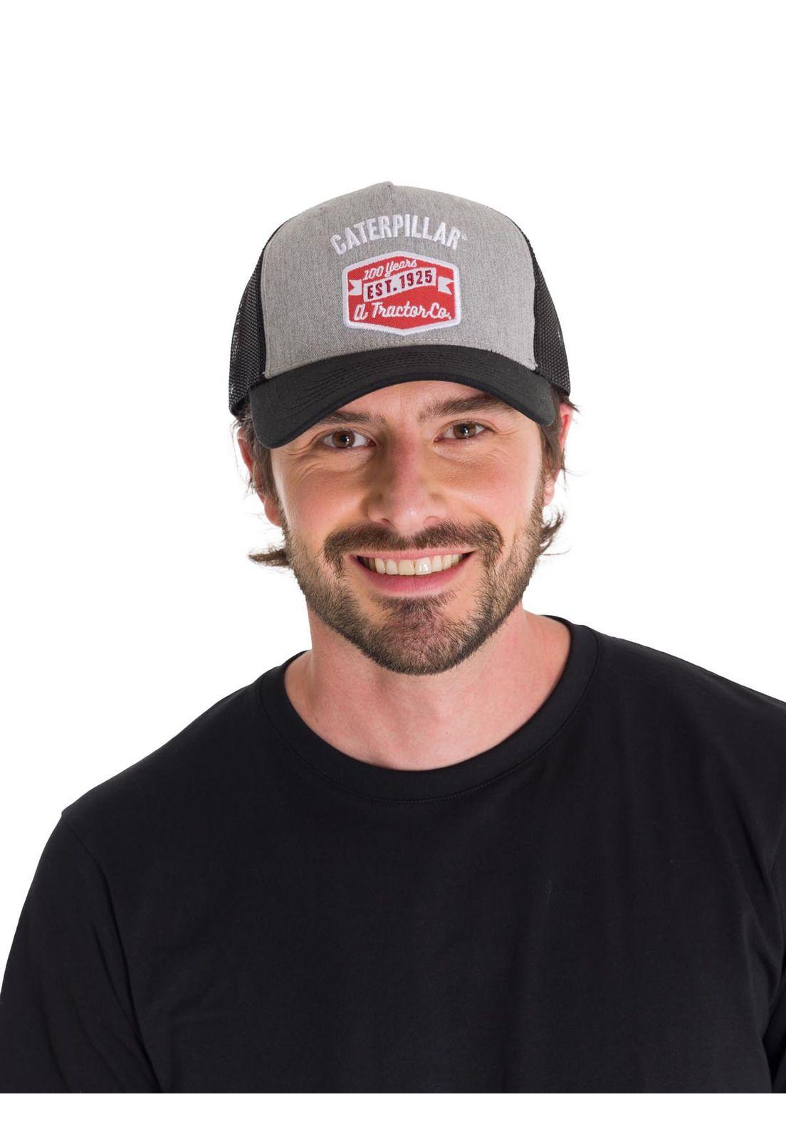 Jockey A Tractor Co 5-Panel Trucker Hombre Gris-0