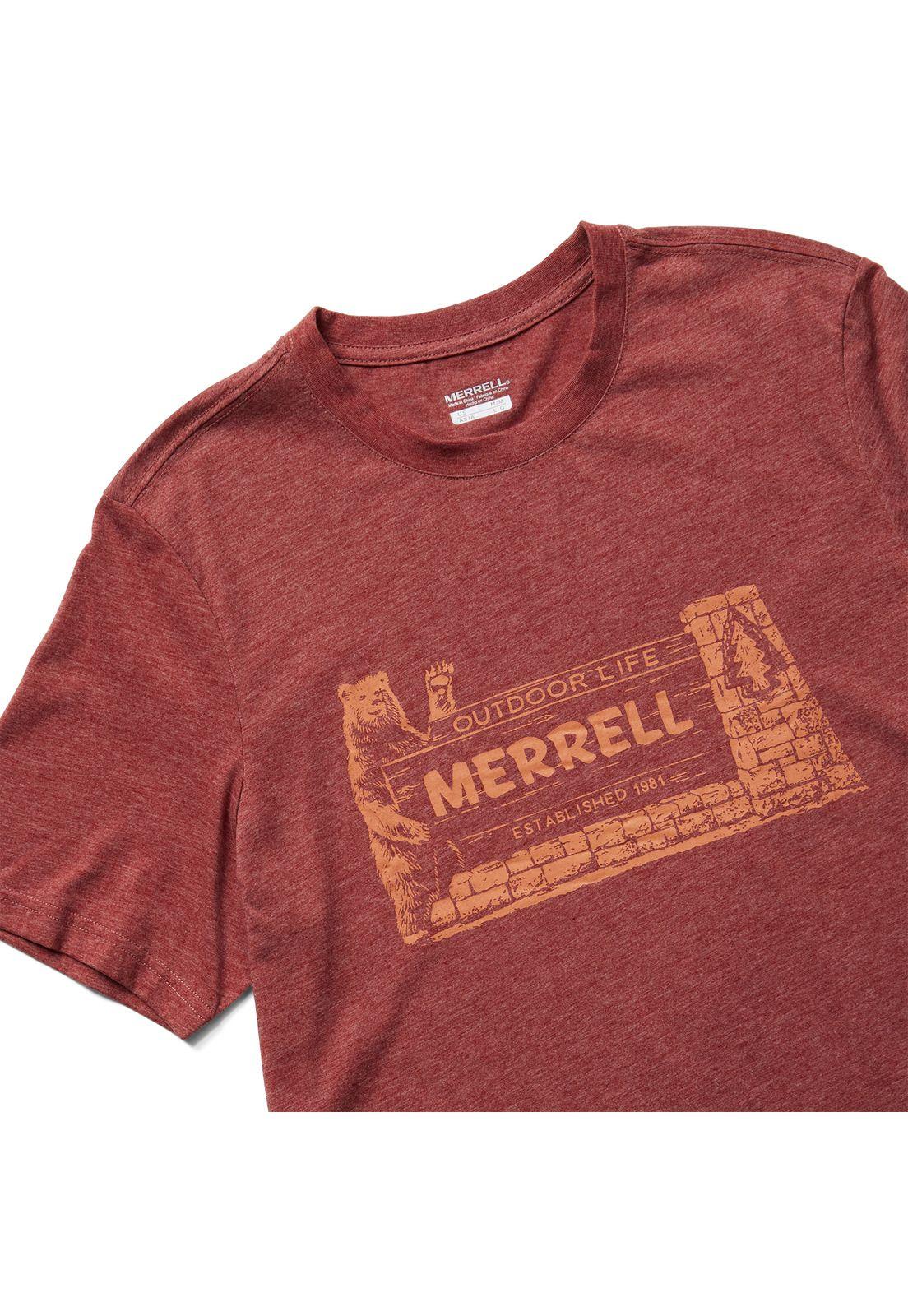 Polera Hombre Hello Bear Ss Tee Naranjo-1