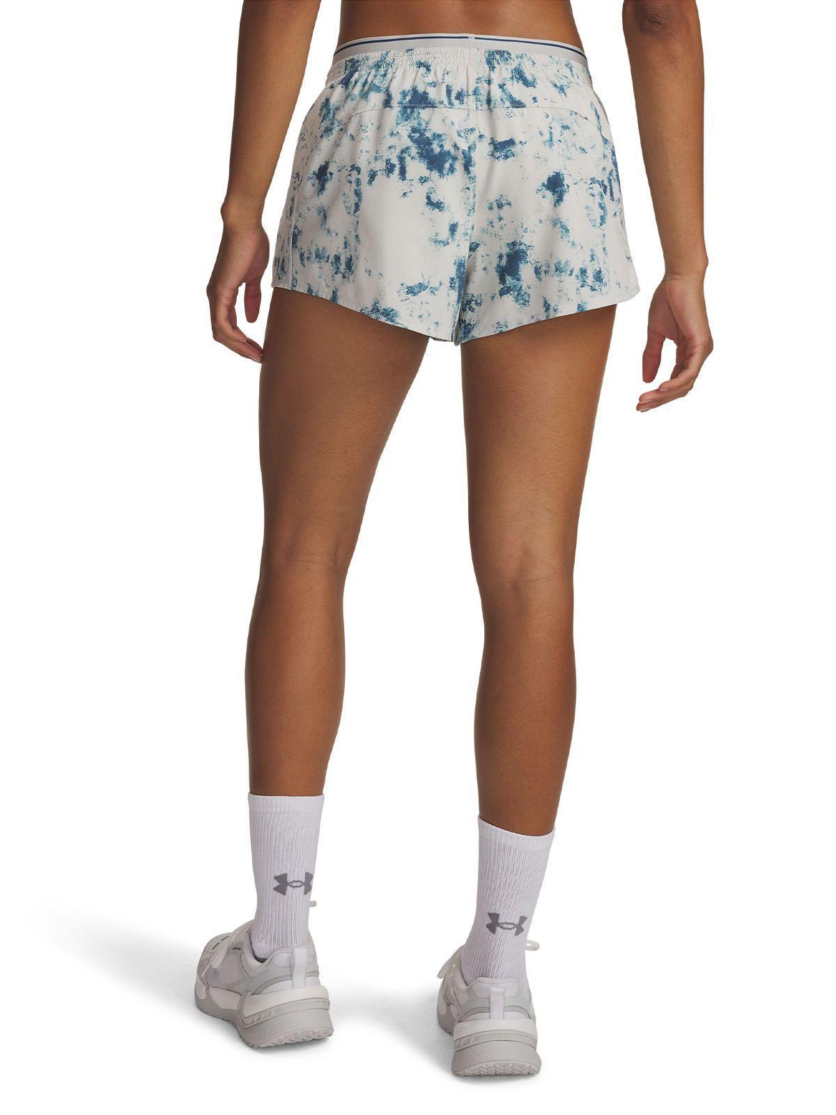Short UA Vanish Woven 3" Print Blanco Mujer-1