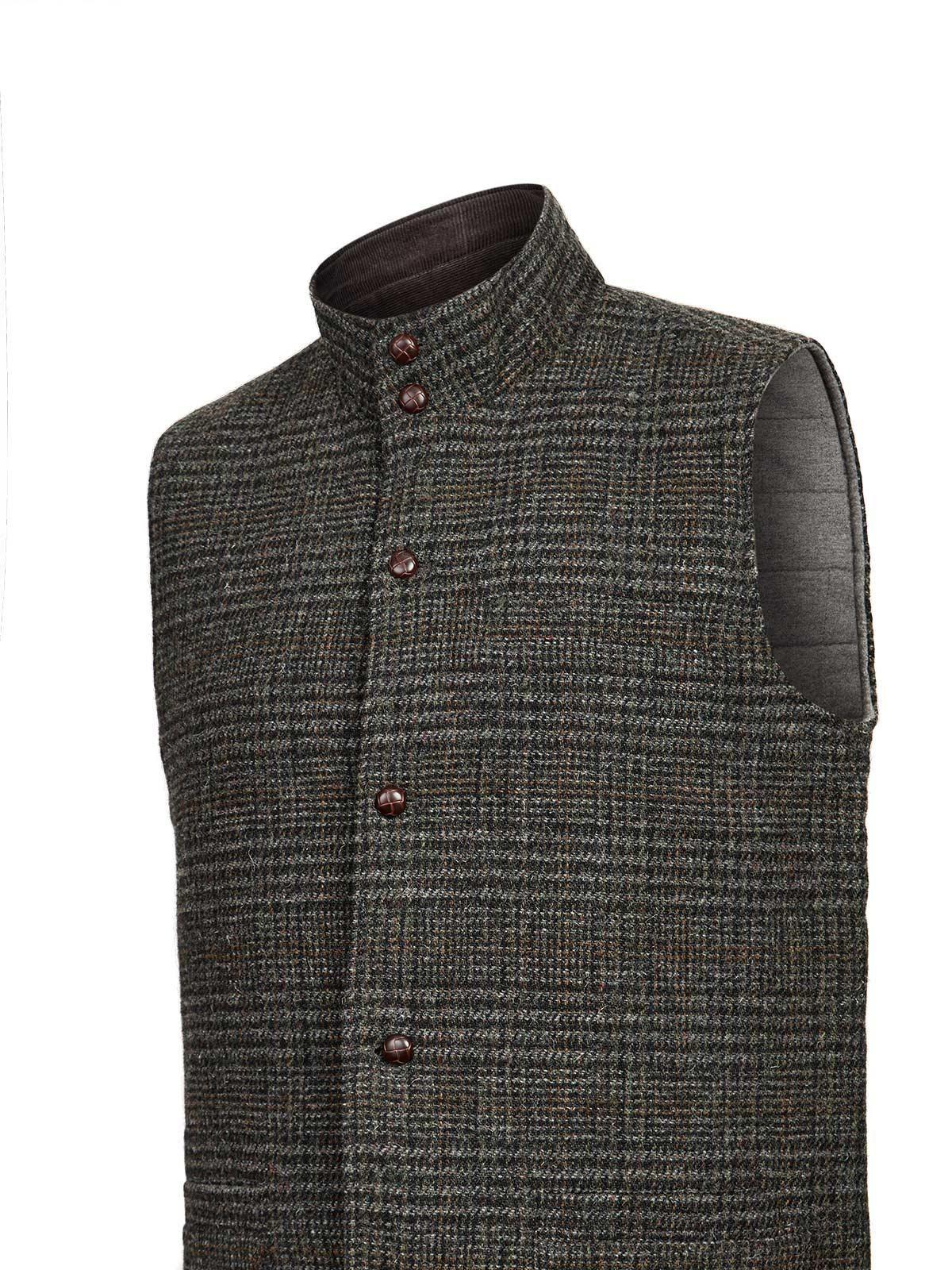 Chaqueta Sin Mangas Lana Hombre Square Café-3