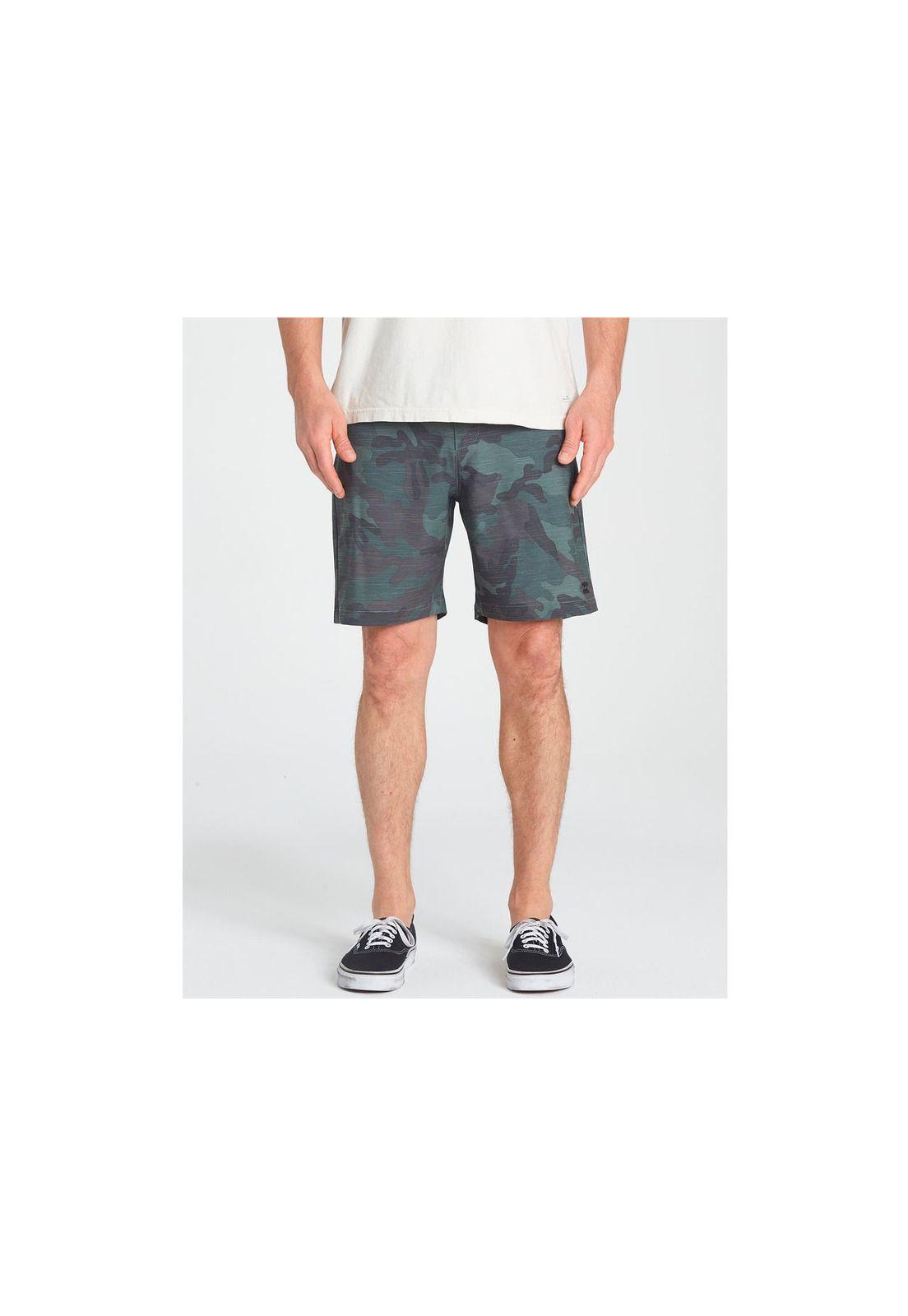 Short Hombre Crossfire X Slub Mid Verde-0