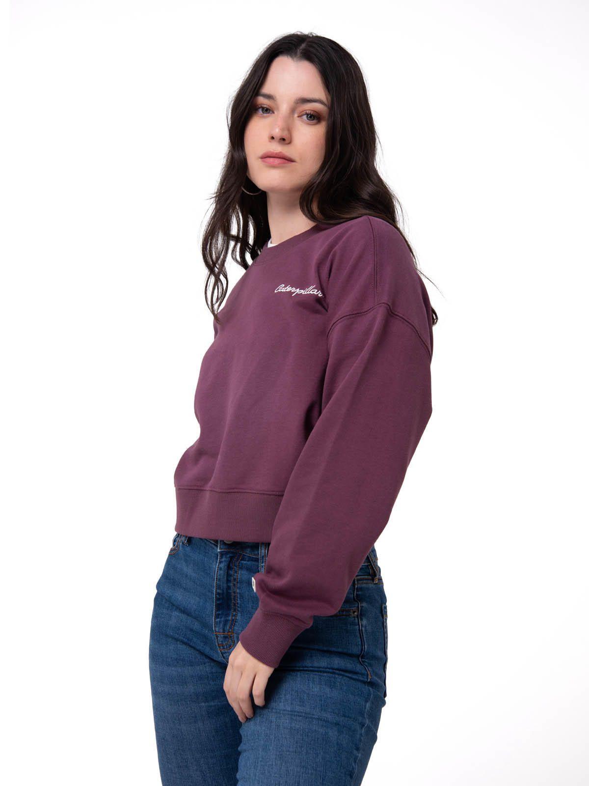 Polerón Mujer Relaxed French Terry Burdeo-0