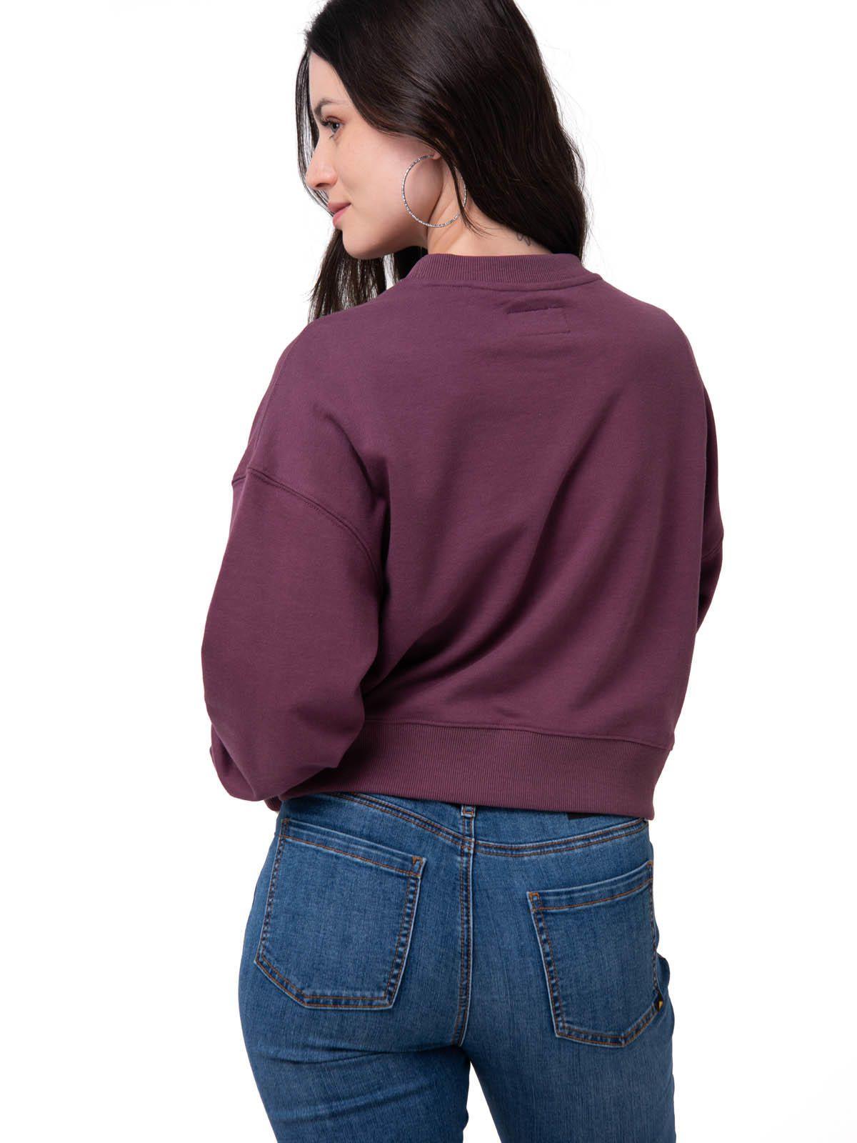 Polerón Mujer Relaxed French Terry Burdeo-3