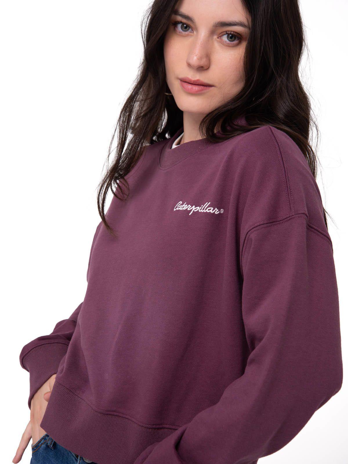 Polerón Mujer Relaxed French Terry Burdeo-4