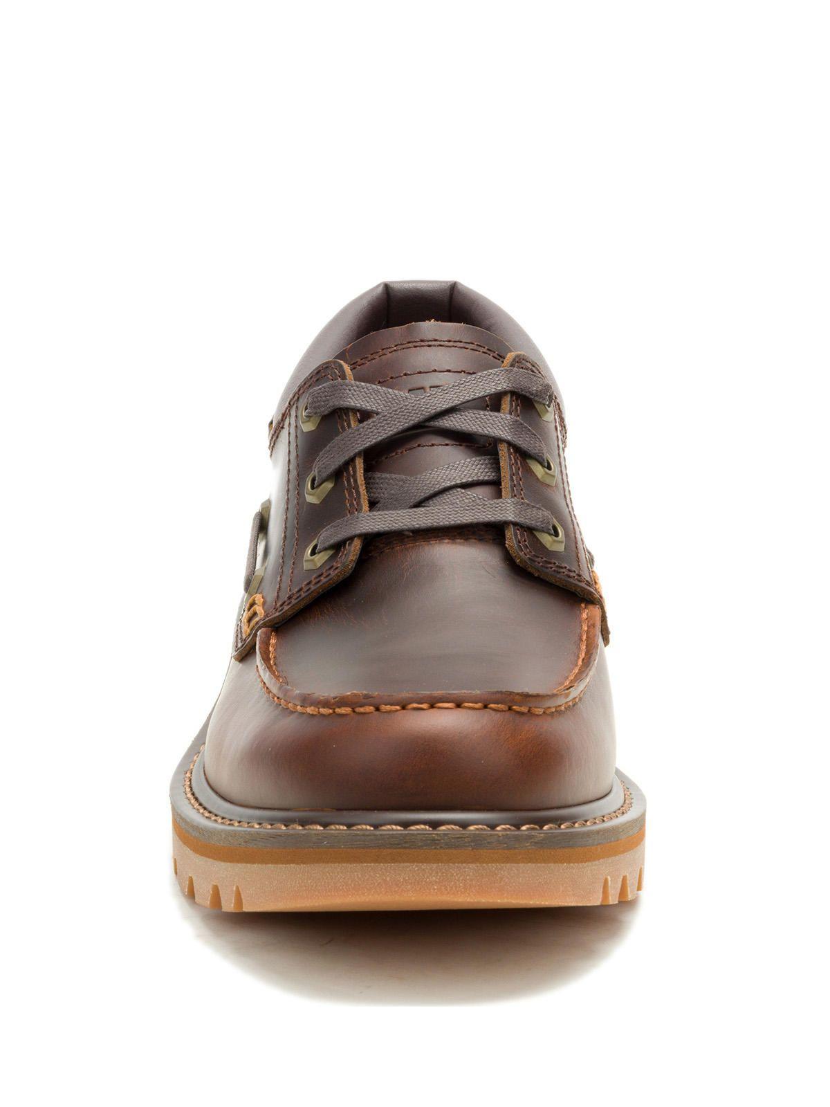 Zapato Cuero Hombre Colorado Boat Lo Café Oscuro-4