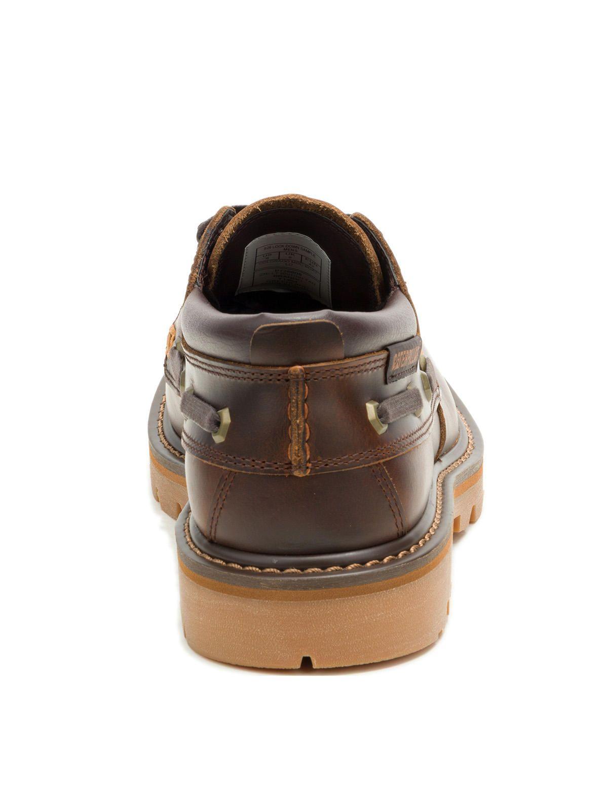 Zapato Cuero Hombre Colorado Boat Lo Café Oscuro-5