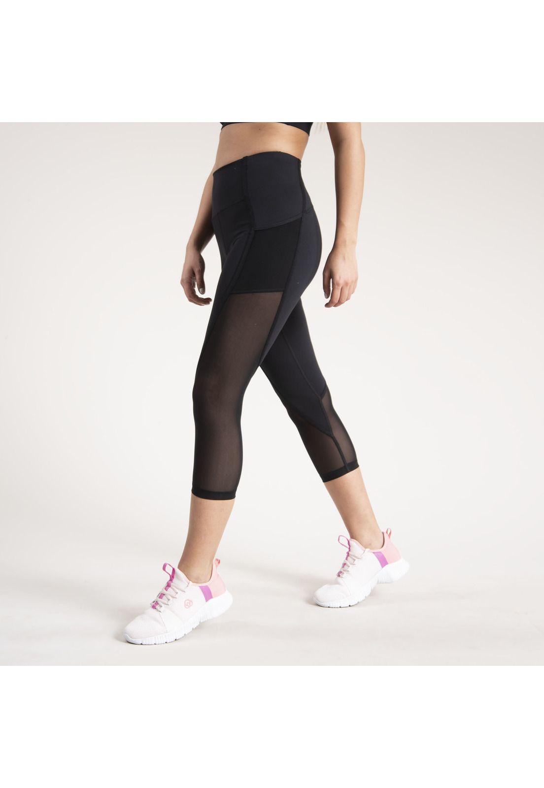 Calza Mujer Capri Hi Rama Negro-1