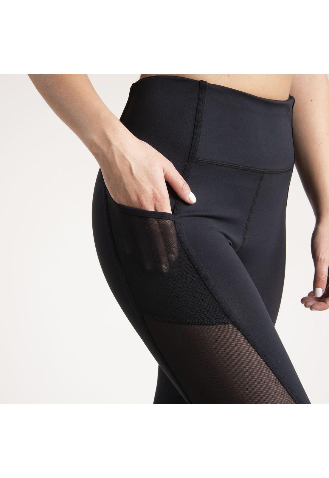 Calza Mujer Capri Hi Rama Negro-3