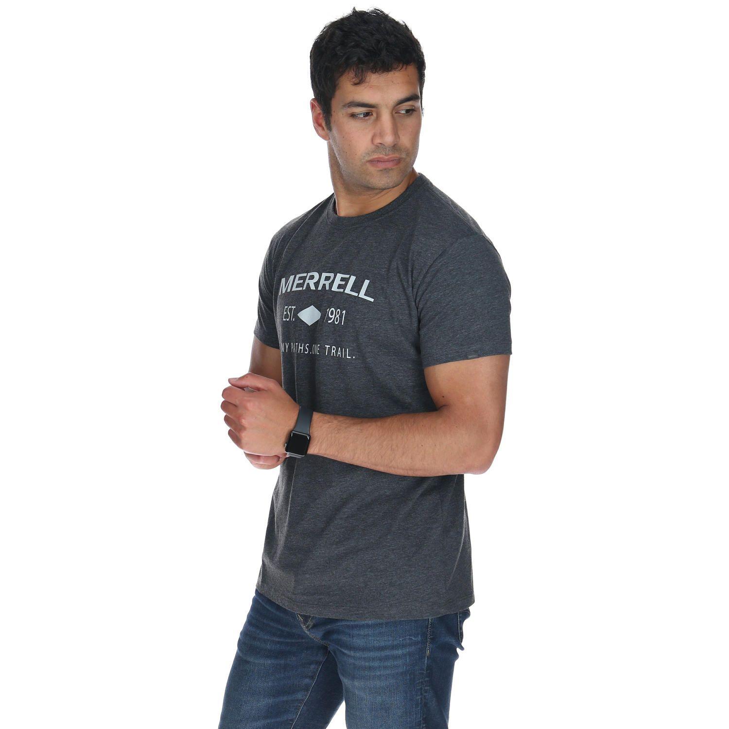 Polera M/C Hombre Many Paths Tee Grafito-1