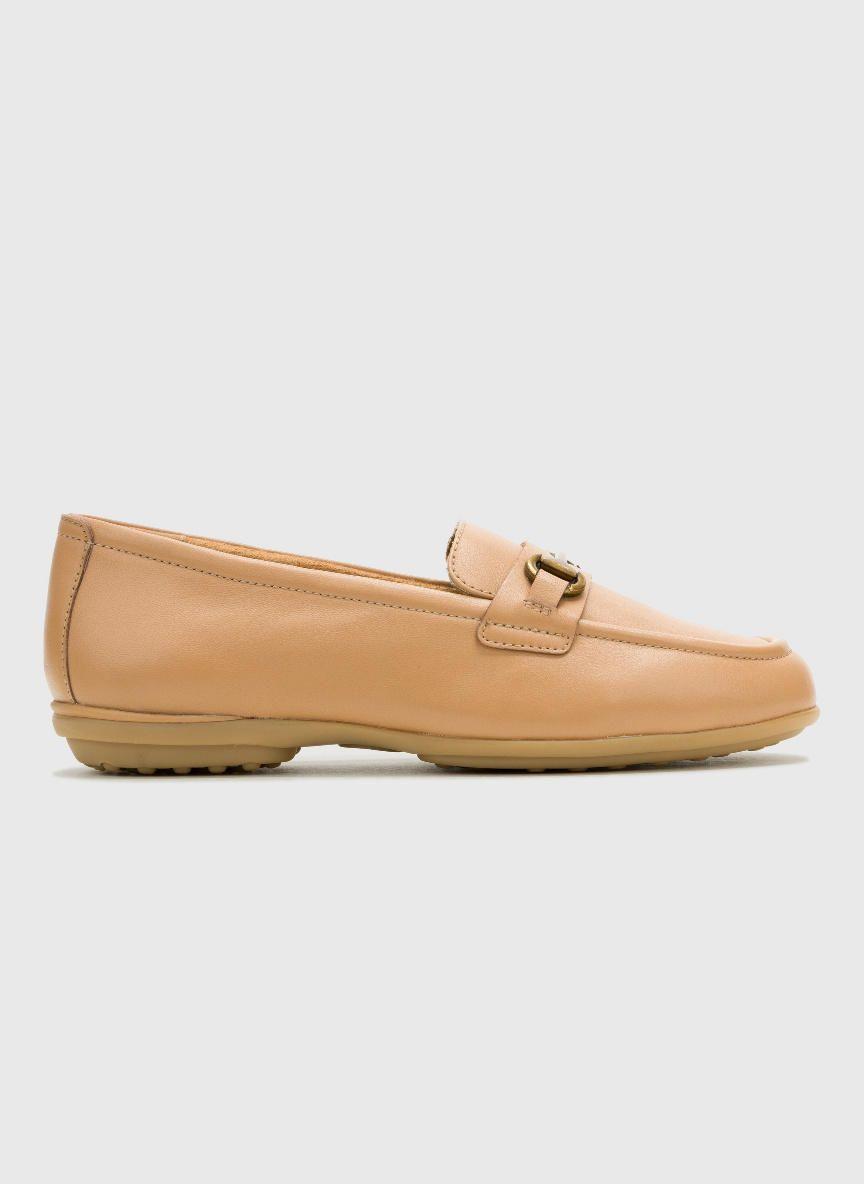 Mocasin Cuero Mujer Alice Bit Loafer Café-1