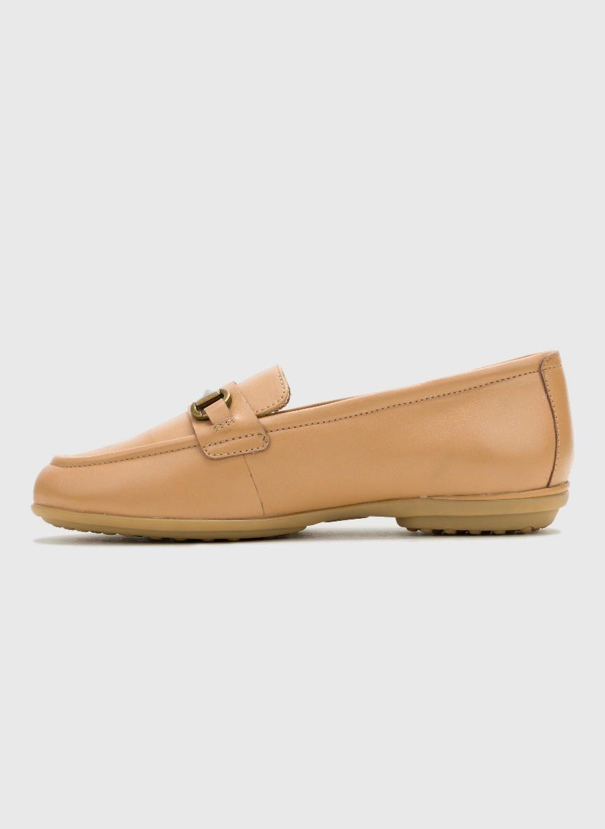 Mocasin Cuero Mujer Alice Bit Loafer Café-4